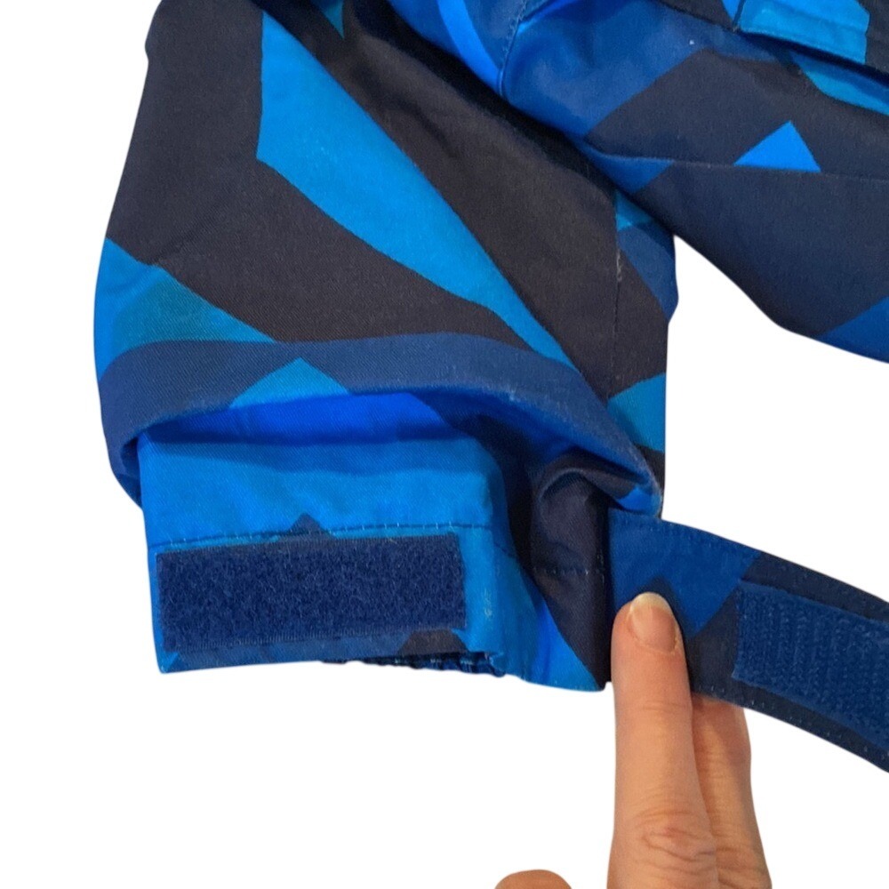Columbia Kids Blue Geometric‎ Pattern Winter Jacket Hooded - Picture 11 of 15